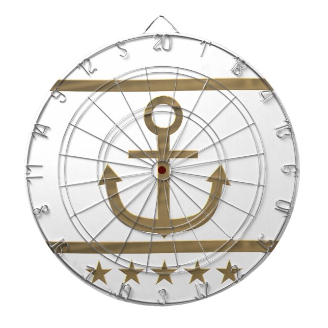 gold anchor happiness symbol dartboard (Front)