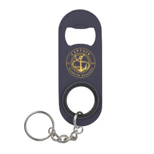 Gold Anchor Keychain Bottle Opener
