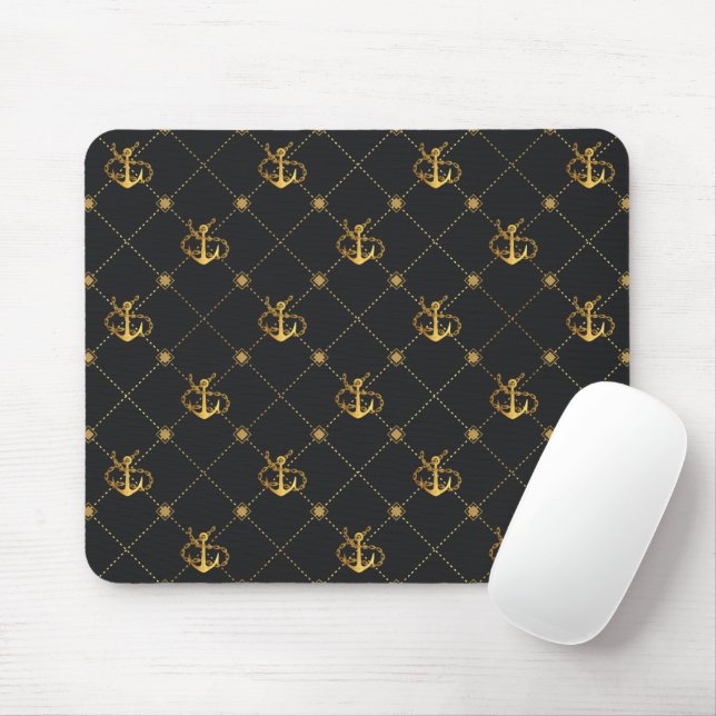 Gold Anchor Mouse Pad (With Mouse)
