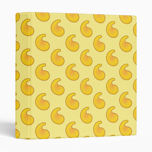 Gold and banana yellow paisley binder