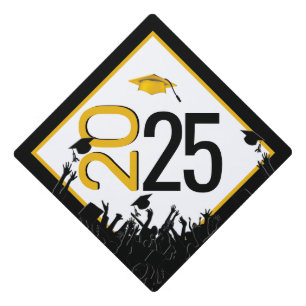 Gold and Black 2024 Graduation Graduation Cap Topper