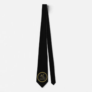 Gold and black 50th Anniversary Celebration Tie