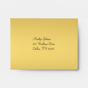 Gold and Black A2 Envelope for RSVP Card