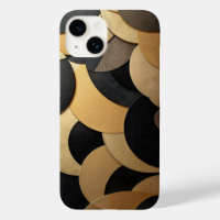Gold and Black Abstract Geometric Pattern