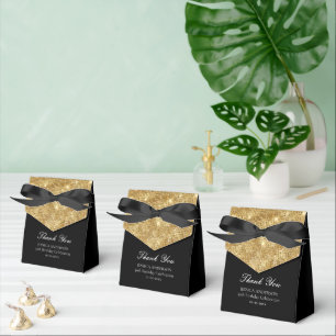 Gold and Black ANY Event Custom Favor Box