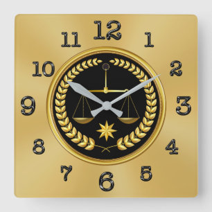 Gold and Black Attorney Clocks