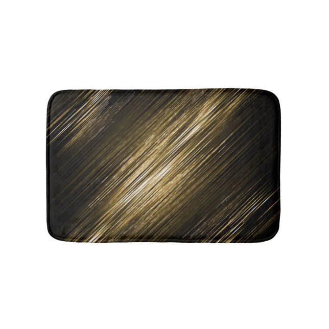 gold and black bath mat (Front)