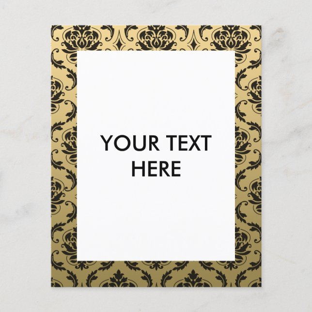 Gold and Black Classic Damask (Front)