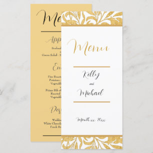 Gold and Black Elegant Style Wedding Menu