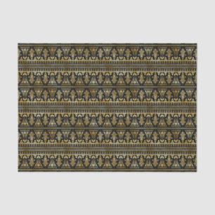 Gold and Black Floral Art Deco Pattern Tissue Paper