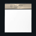 Gold and Black Floral Roses Professional Notepad<br><div class="desc">Flaunt your professional services with this notepad. You can easily change all the info to your info by selecting the "personalize this template" on right hand side of page, and typing it in the template fields. If you'd like assistance doing so, or have any other questions, please don't hesitate to...</div>