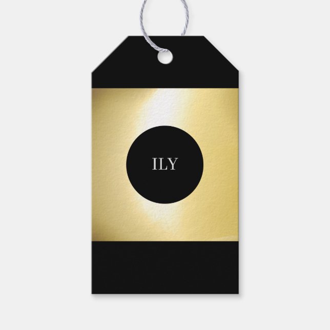 Gold and Black Gift Tag (Front)