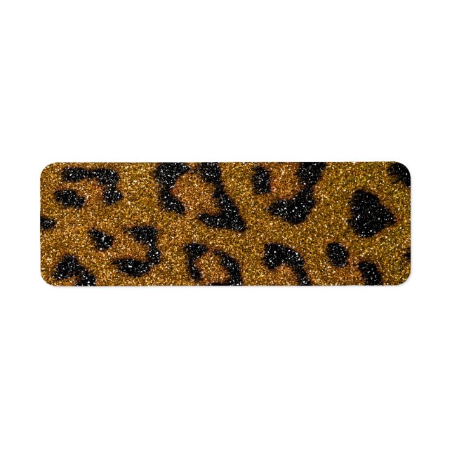 Gold and Black Girly Glitter Cheetah Print (Front)