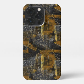 Gold and black grunge 1 iPhone 13 pro case