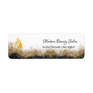 Gold and black Hairstylist Salon