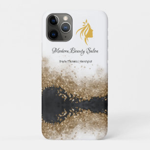  Gold and black Hairstylist  Salon iPhone 11 Pro Case