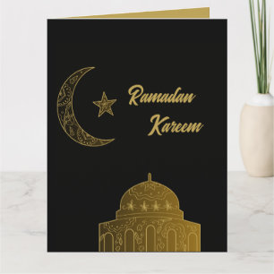  Gold and Black Happy Ramadan Kareem 2026 Card