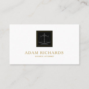 Gold and Black Law Business Card Template