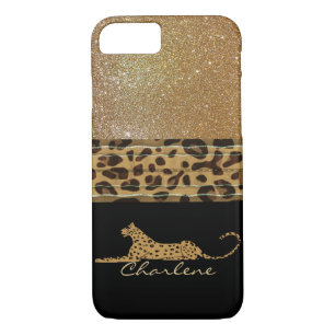 Gold and Black Leopard Custom iPhone 7 Case