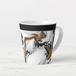 “Gold and Black Marble” Latte Mug