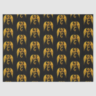 Gold and Black Mythical Dragon Tissue Paper