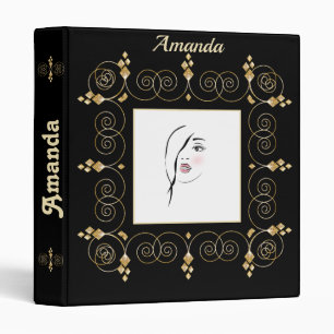 Gold and black, personalized, created for yo binder