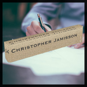 Gold and Black, personalized name, acrylic Nameplate