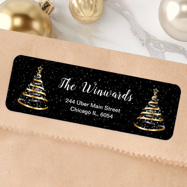 Gold and Black Ribbon Christmas Tree (Creator Uploaded)