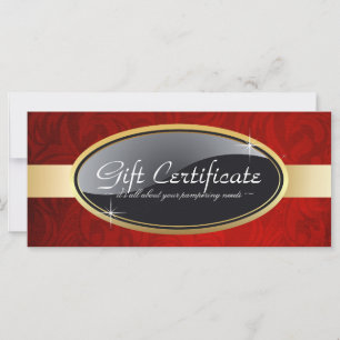 Gold and Black Salon Gift Certificate