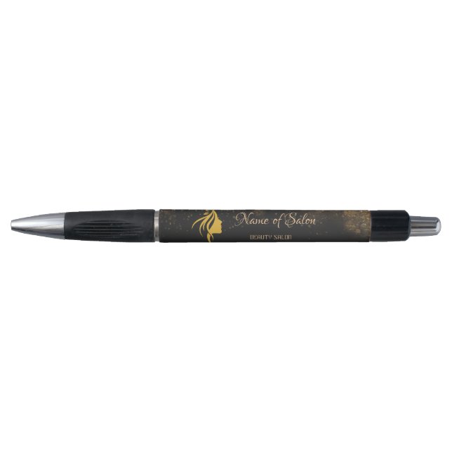  Gold and black SalonQR code Price Table Tent Sign Pen (Front)