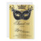 Gold and Black Sweet 16 Masquerade Invitation