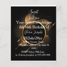 Gold and Black Sweet sixteen Photo