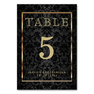 Gold and Black - Table Card
