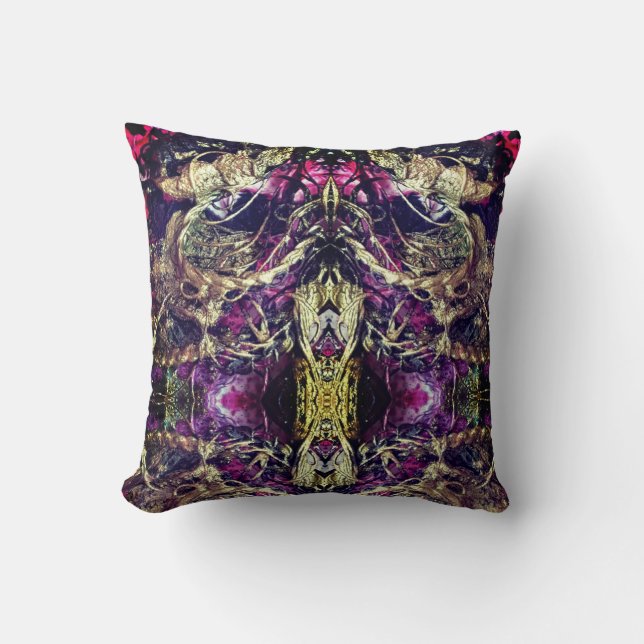 Gold and black texture ropes    throw pillow (Front)