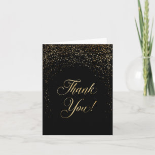 Gold and Black- Thank You Card