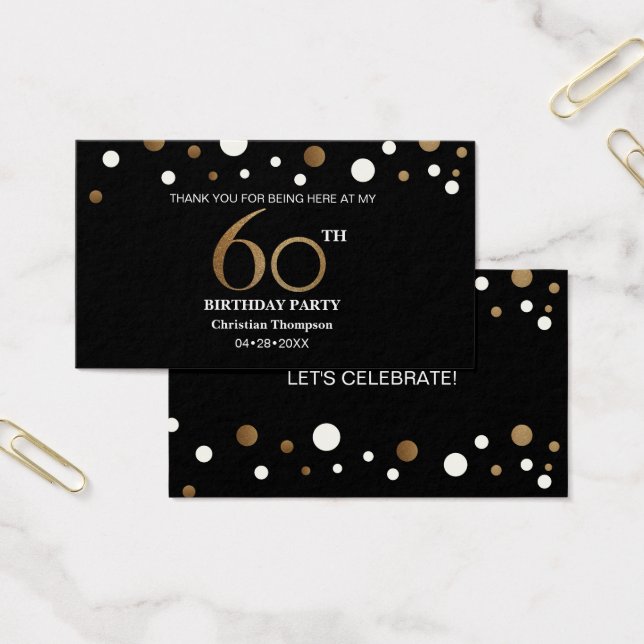 Gold and black, Thank you cards (Office)