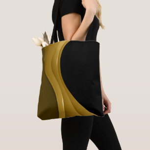 Gold And Black Tote Bag