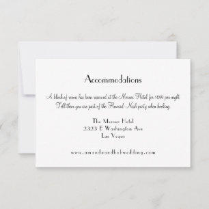 Gold and Black Vegas Destiny Accommodations Invitation