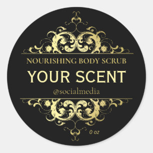 Gold And Black Vintage Product Labels