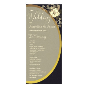 Gold And Black Wedding Program
