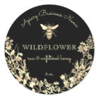 Gold And Black Wildflower Honey Bee