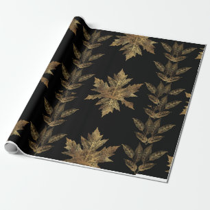 Gold and black  wrapping paper