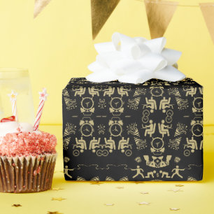 Gold And BlackCongratulations On The Job Promotion Wrapping Paper