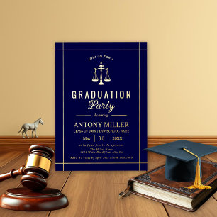 Gold and blue law school graduation Class Of 2025 