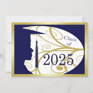 Gold and Blue Man Silhouette 2025 Card