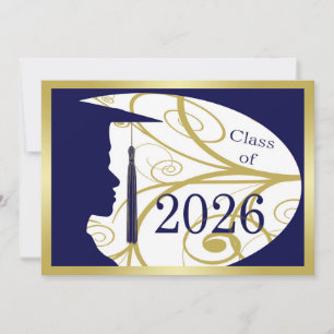 Gold and Blue Man Silhouette 2026 Card