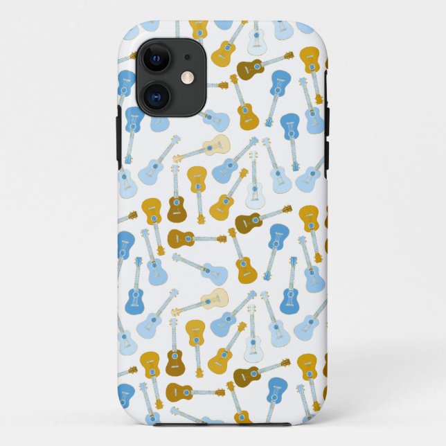 gold and blue ukuleles Case-Mate iPhone case (Back)