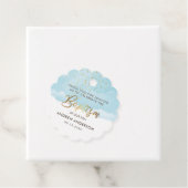 Gold And Blue Watercolor Boy Baptism Thank You Favour Tags (In Situ)