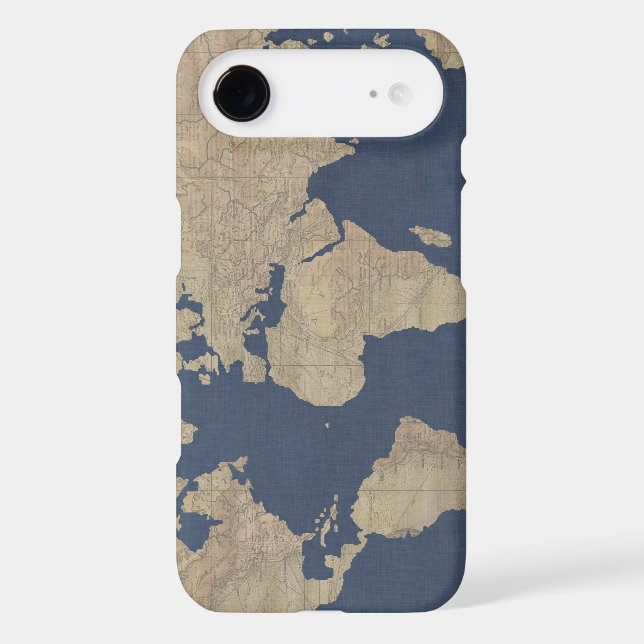 Gold and Blue World Map Case-Mate Samsung Galaxy Case (Back)