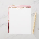 gold and blush agate  letterhead<br><div class="desc">hand written lettering design on a colourful gold and blush agate marble watercolor agate.</div>